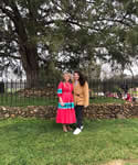 Nancy Ward Gravesite, Benton, TN Mar. 24, 2018 with Michelle Honaker who has starred in our musical many times.